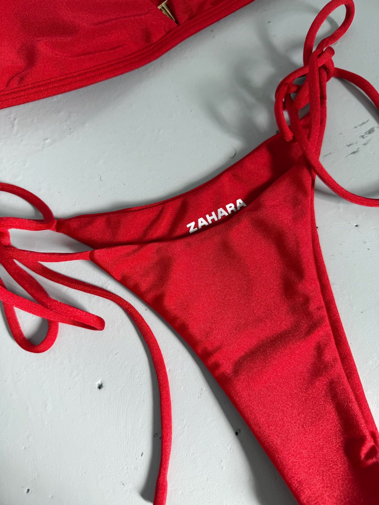 Tie Side Bottom - Spicy Red