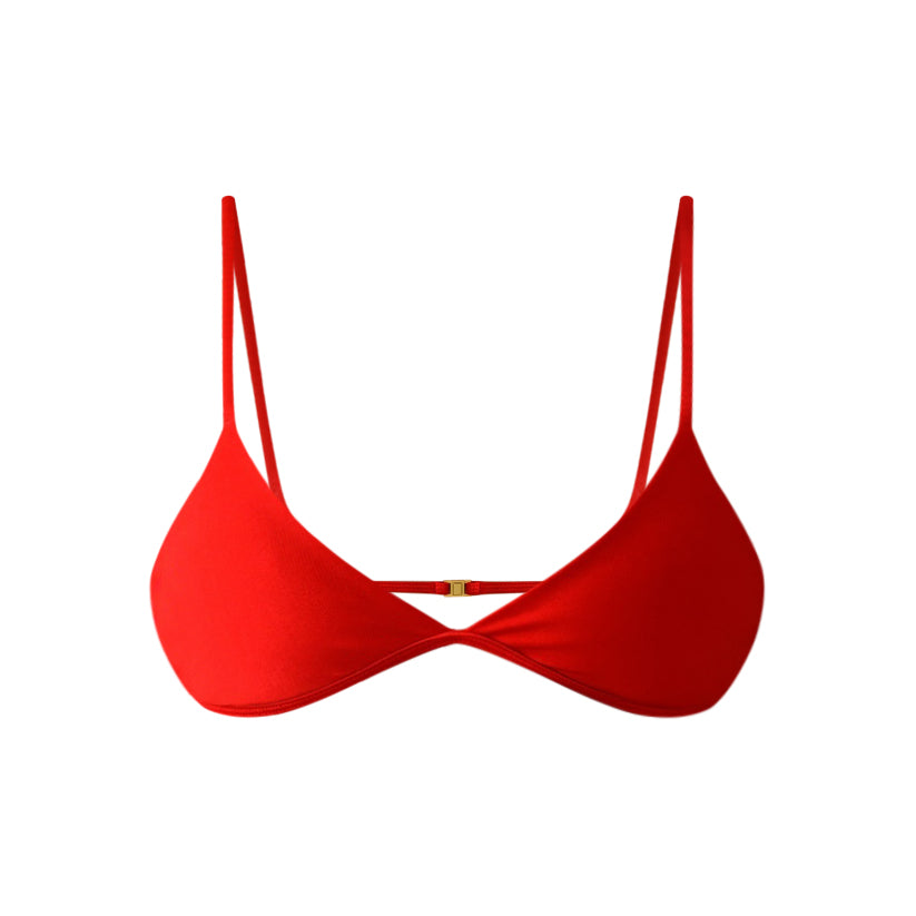 Elevated Triangle Top - Spicy Red