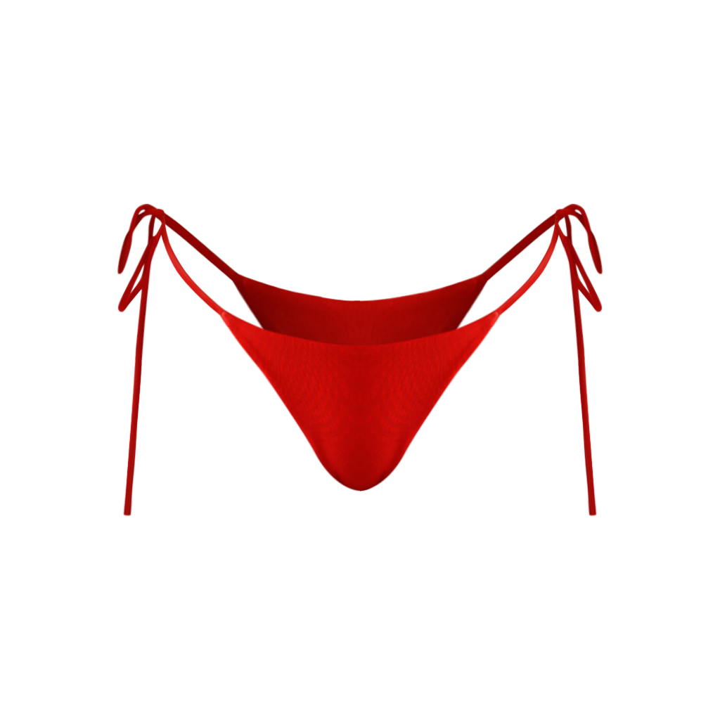 Tie Side Bottom - Spicy Red