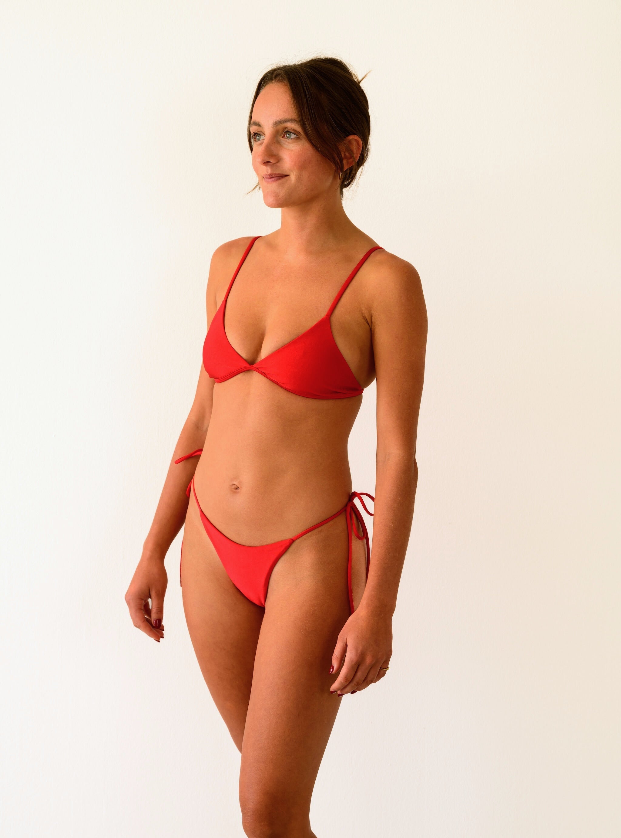 Tie Side Bottom - Spicy Red