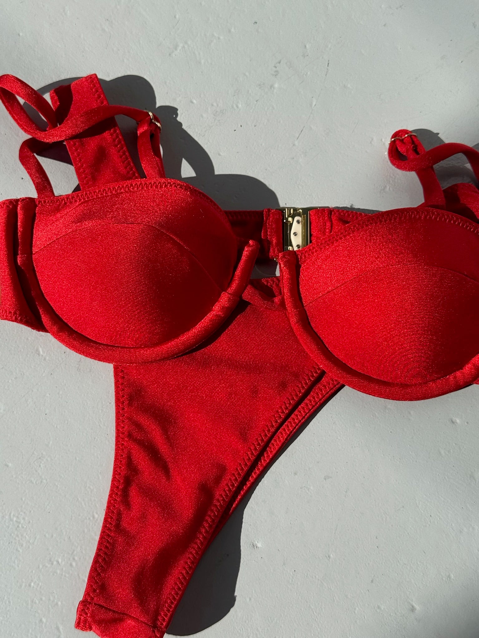 Balconette Top - Spicy Red